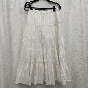 BP White A-Line Tiered Skirt